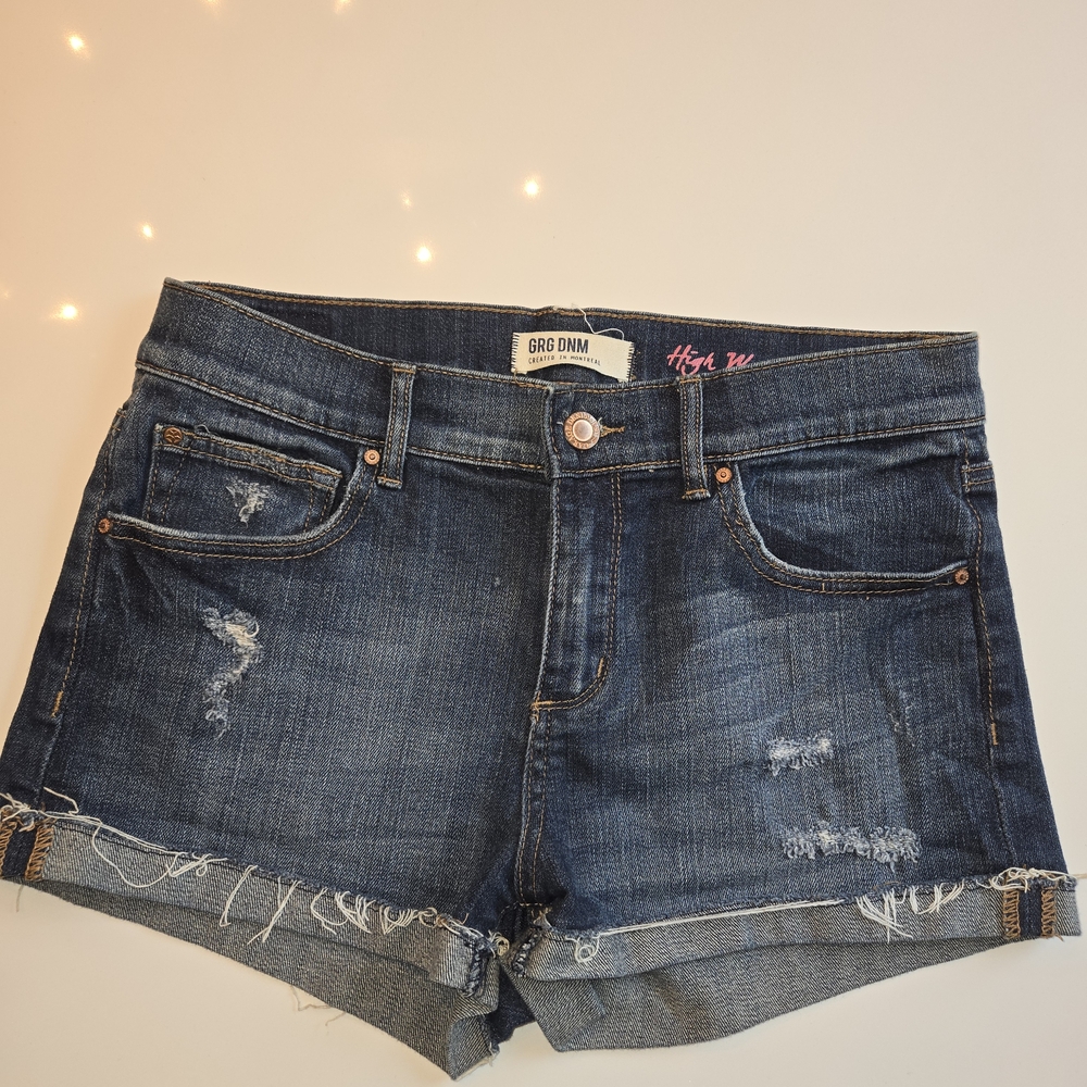 Women's Distressed Blue Shorts